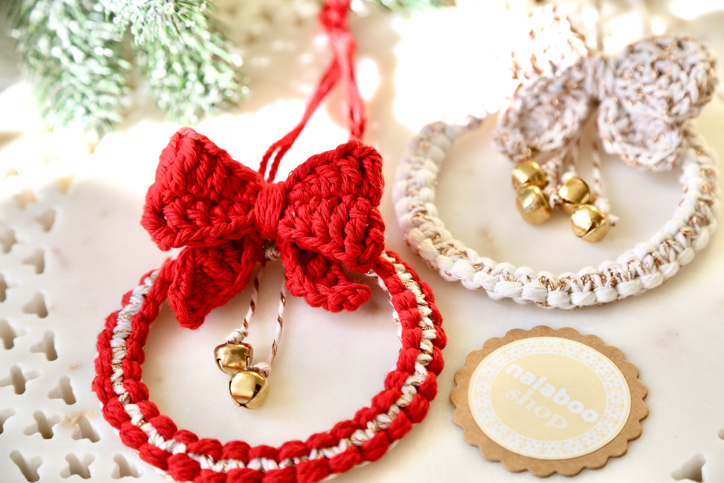 Macrame Ornament - Large Bow Reef