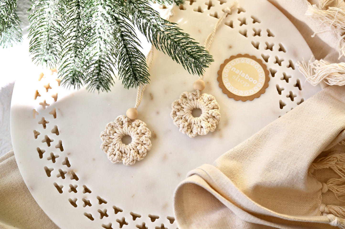 Macrame Ornament - Mini Flower