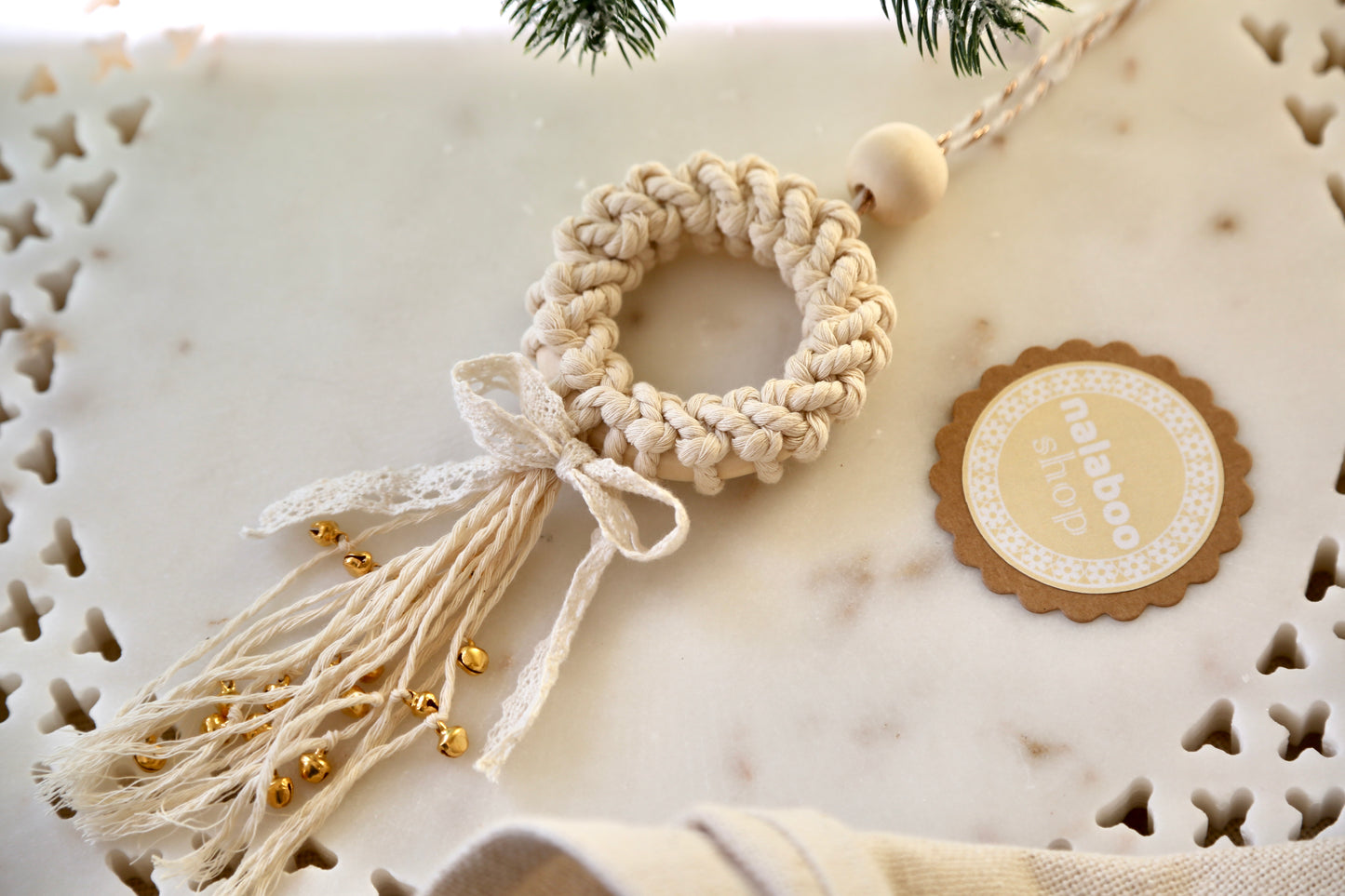 Macrame Ornament - Reef Mini Bell Tassel