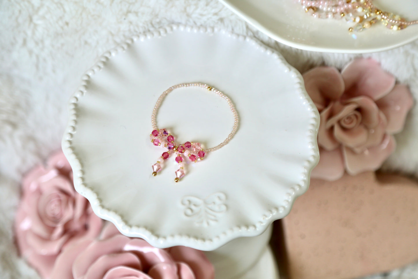 Bow Bracelet Pink- Thin Band