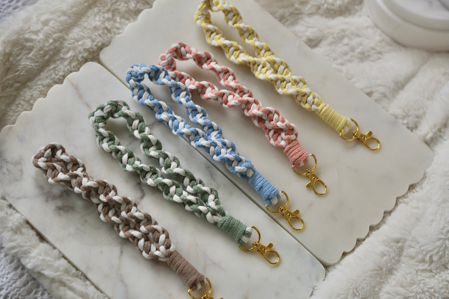 Macrame Twirl Lanyard Wristlet