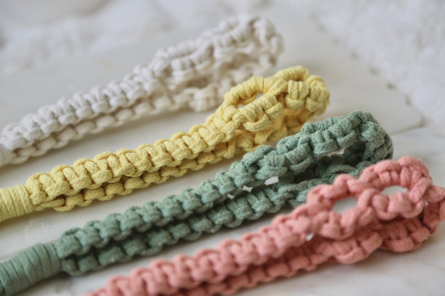 Macrame Floral Lanyard Wristlet