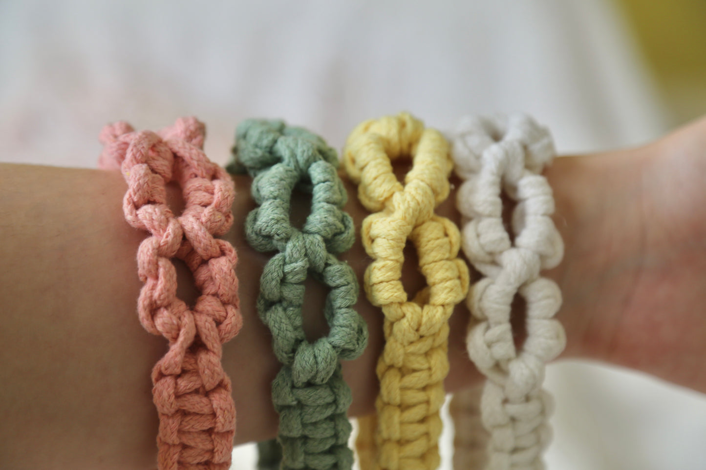 Macrame Floral Lanyard Wristlet