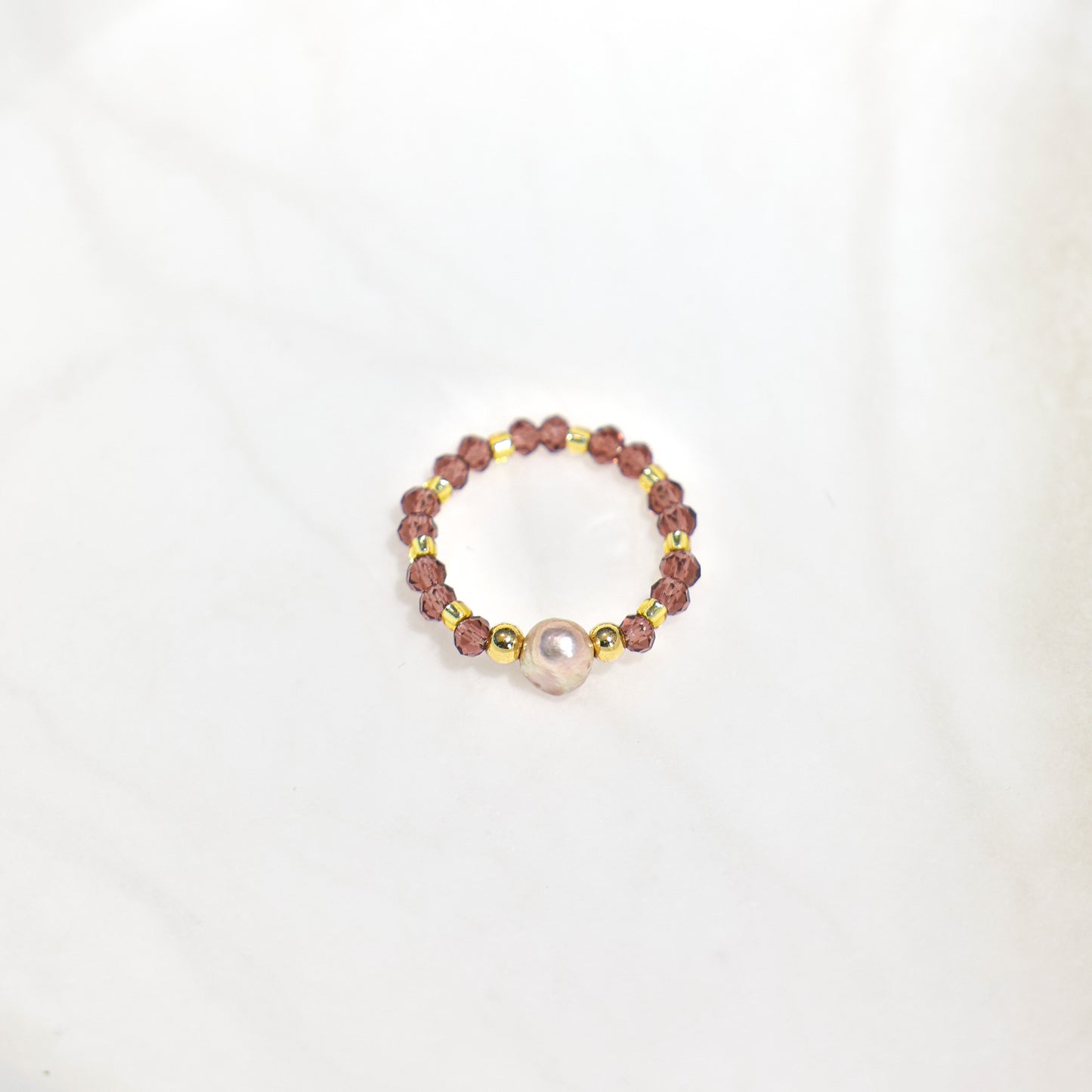 Pearl Plum Ring