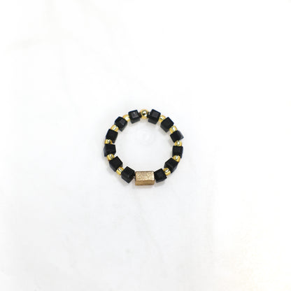 Cube Black Ring