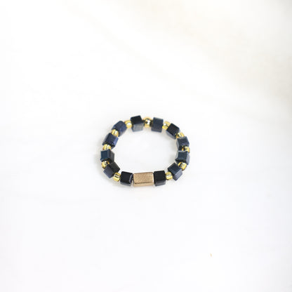 Cube Black Lustre Ring