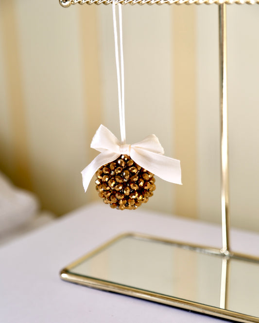 Bead Ball Ornament - Gold