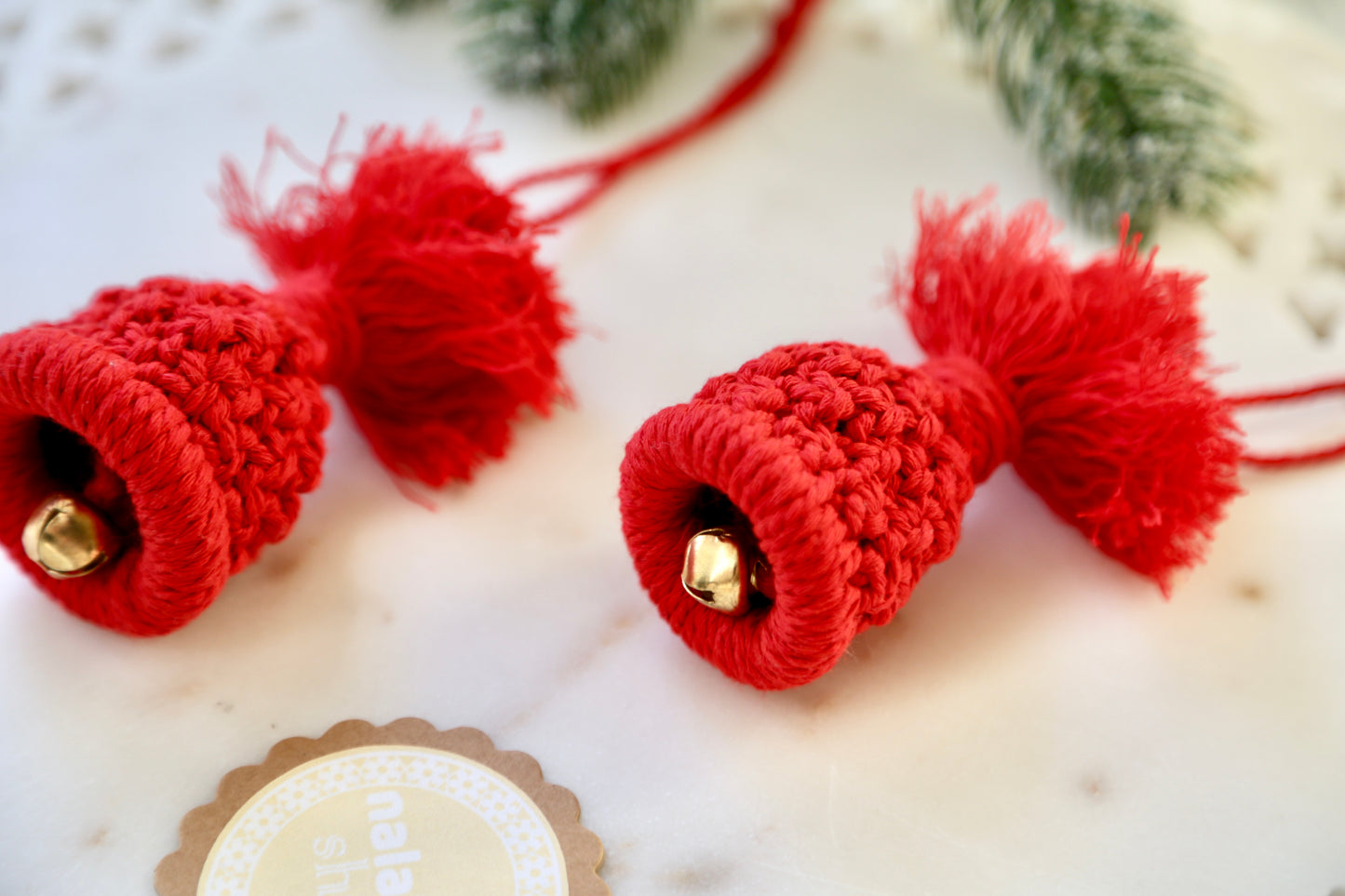 Macrame Ornament - Red Hat