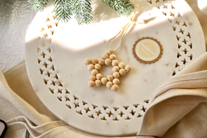 Macrame Ornament - Small Wooden Star
