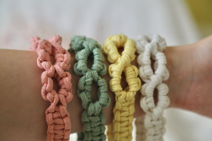 Macrame Floral Lanyard Wristlet