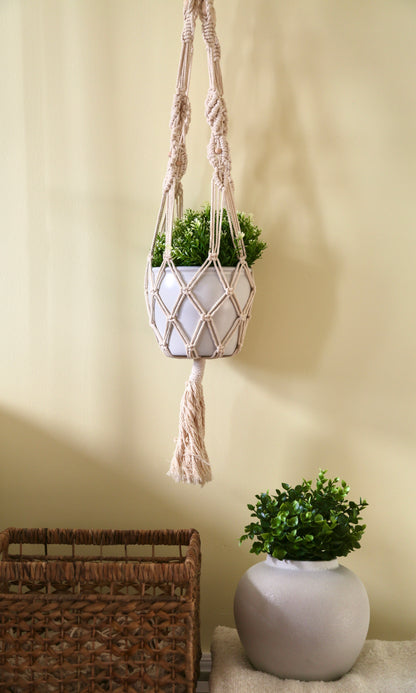 Macrame Plant Holder - A